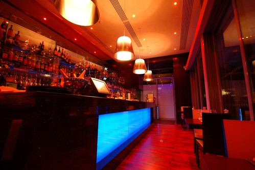 Colour change LED tape behind perspex