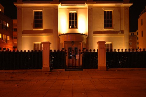 Floodlighting outside of building
