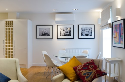 Grid downlights in living room