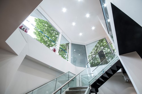LED blobs in stairwell ceiling