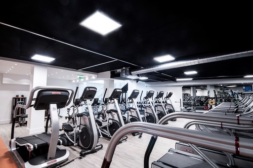 LED panels in ceiling