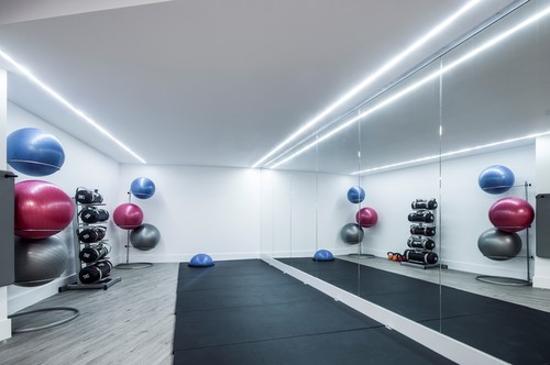 LED tape and extrusion recessed in ceiling
