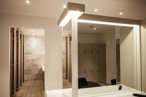 LED tape round mirror