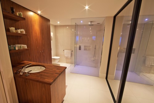 Elegant downlights in bathroom