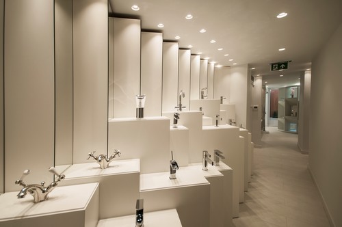 Trimless downlights lighting display