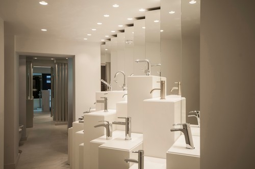 Trimless downlights lighting display