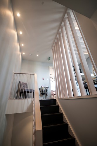 Trimless downlights on stairs