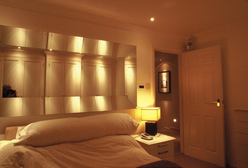 Downlighting in bedroom
