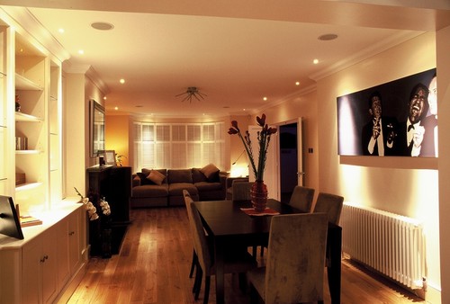 Downlighting living room