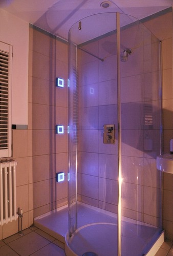 Wall lights in bathroom