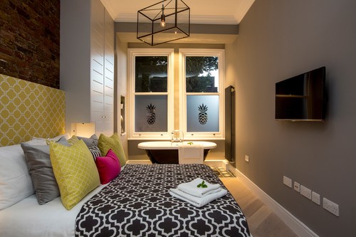 Opaco pendant over bed 