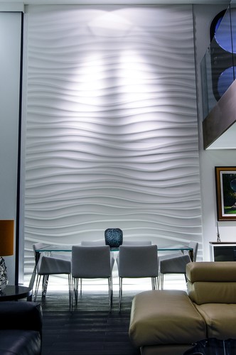 AR111 lamps lighting wall feature