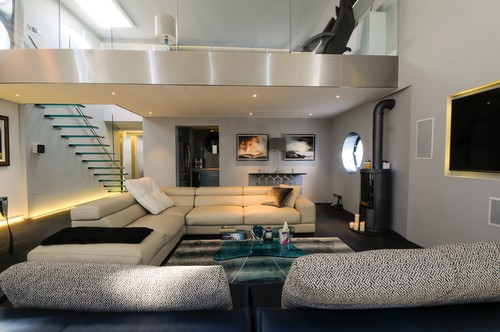 LED tape and downlights in living room