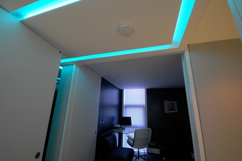 RGB colour change in recessed plaster ceiling