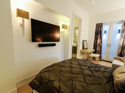 Wall lights in bedroom