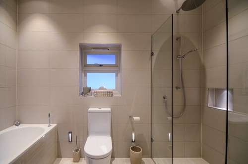 Low level lights in bathroom