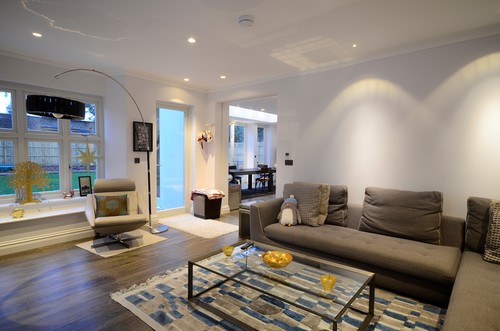 Trimless and Invisible downlights lighting living room