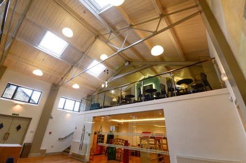Acrilico pendants in reception hall 