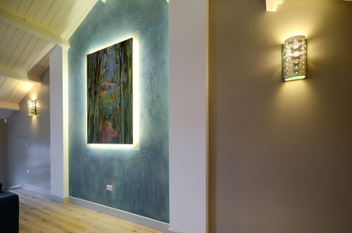 LED tape back lighting painting