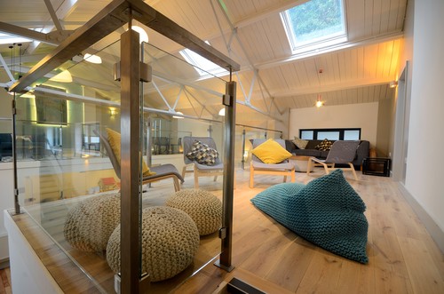 Pendants and wall lights lighting mezzanine