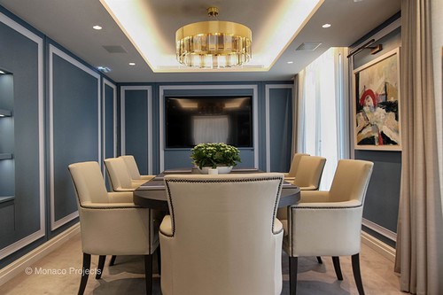 Trimless downlights and LED Diva strip in dropped ceiling