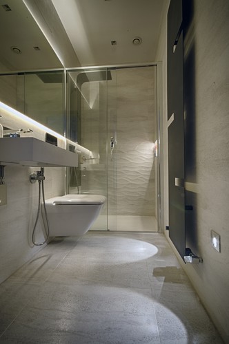 Bathroom downlights and LED tape, low level lights and coving