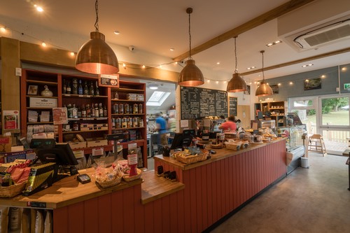 Cafe Counter with trimless downlights downlights