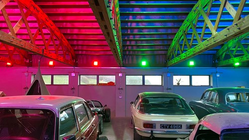 RGB LED Projectors in garage