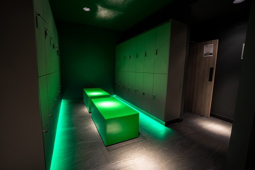 LED tape under lockers