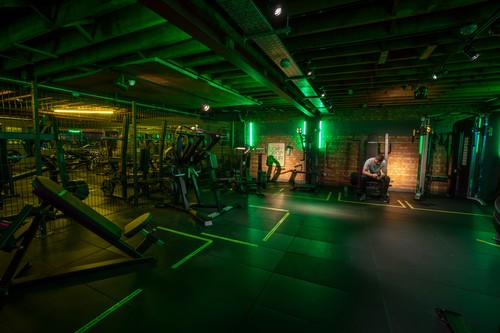 Stick Lights in gym