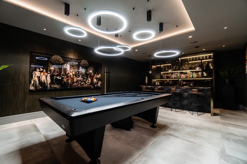 LED lights over pool table