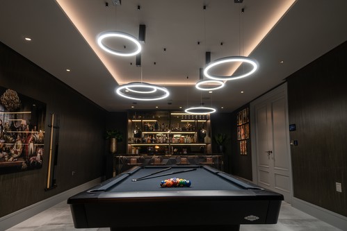 LED lights over pool table