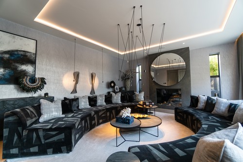 Living Room with LED tape in coving