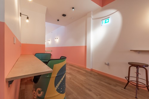 Surface mounted downlights lighting walkway