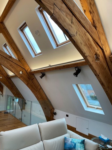 LED Tape and Extrusions back lighting beams