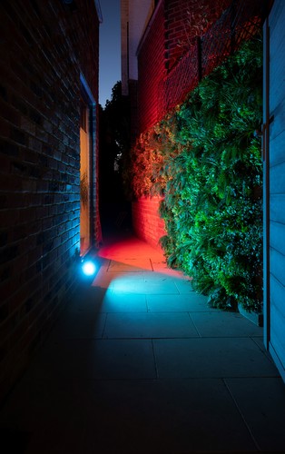 RGB spike lights walkway