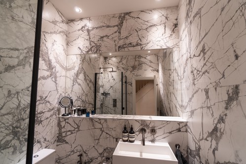 Downlights in bathroom