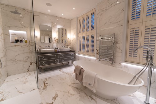 Wall Lights LED Tape and Downlight in the Main Ensuite Bathroom 
