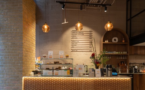 Suspended Track Lights with Pendants plus Recessed LED Tape