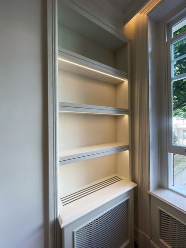 LED tape in shelving